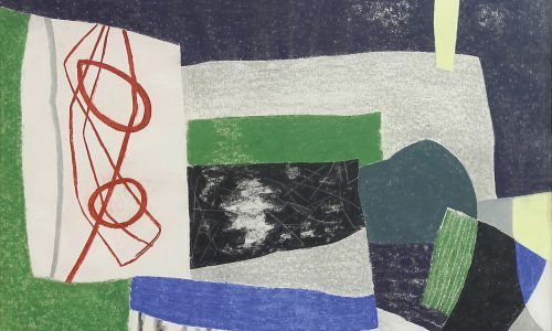 Dem-Abend-zu-1954-Pastell-auf-papier-43-x-60,5